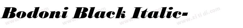 Bodoni Black Italic字体转换
